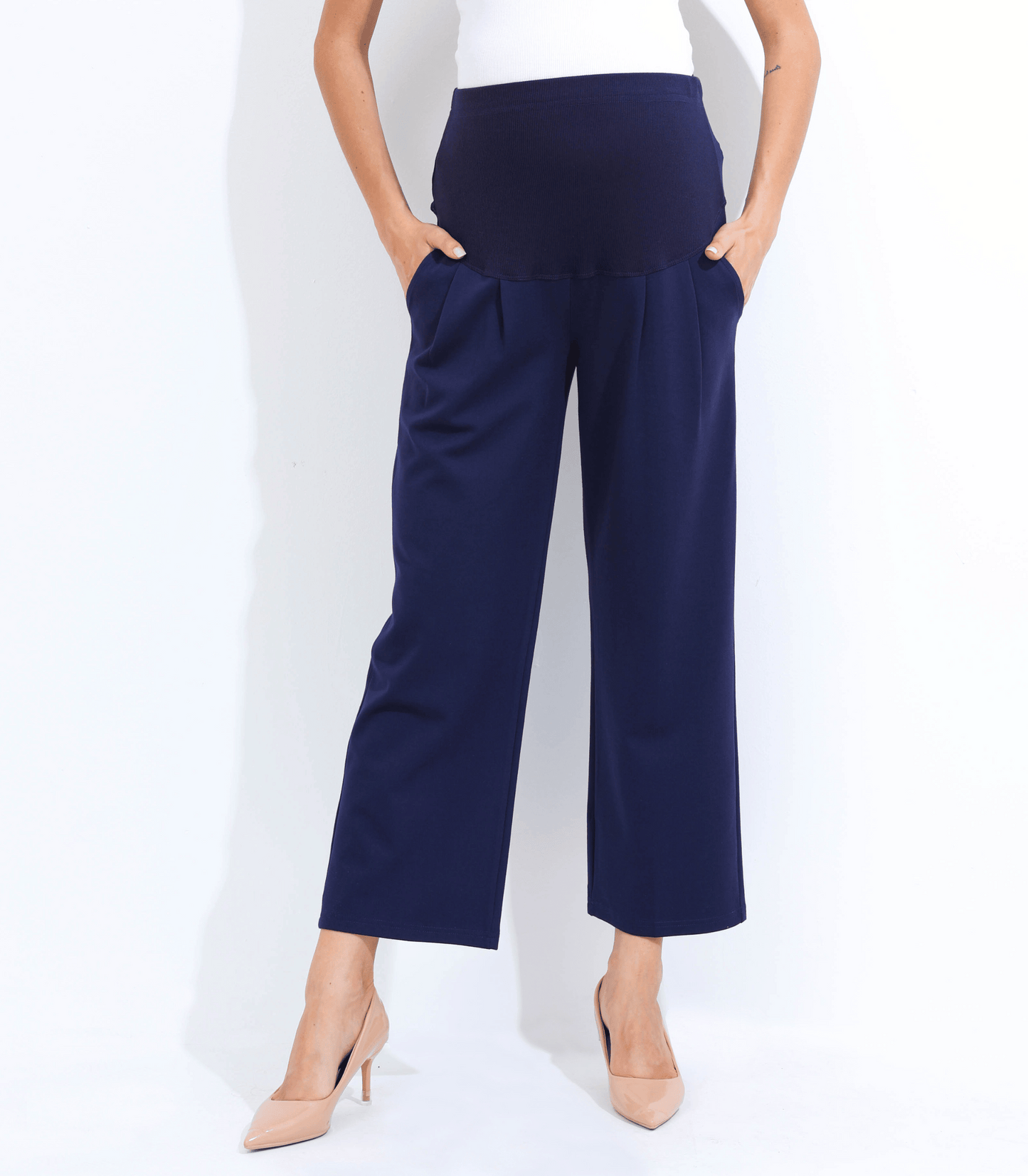 The Wide Leg Maternity Ankle Pant