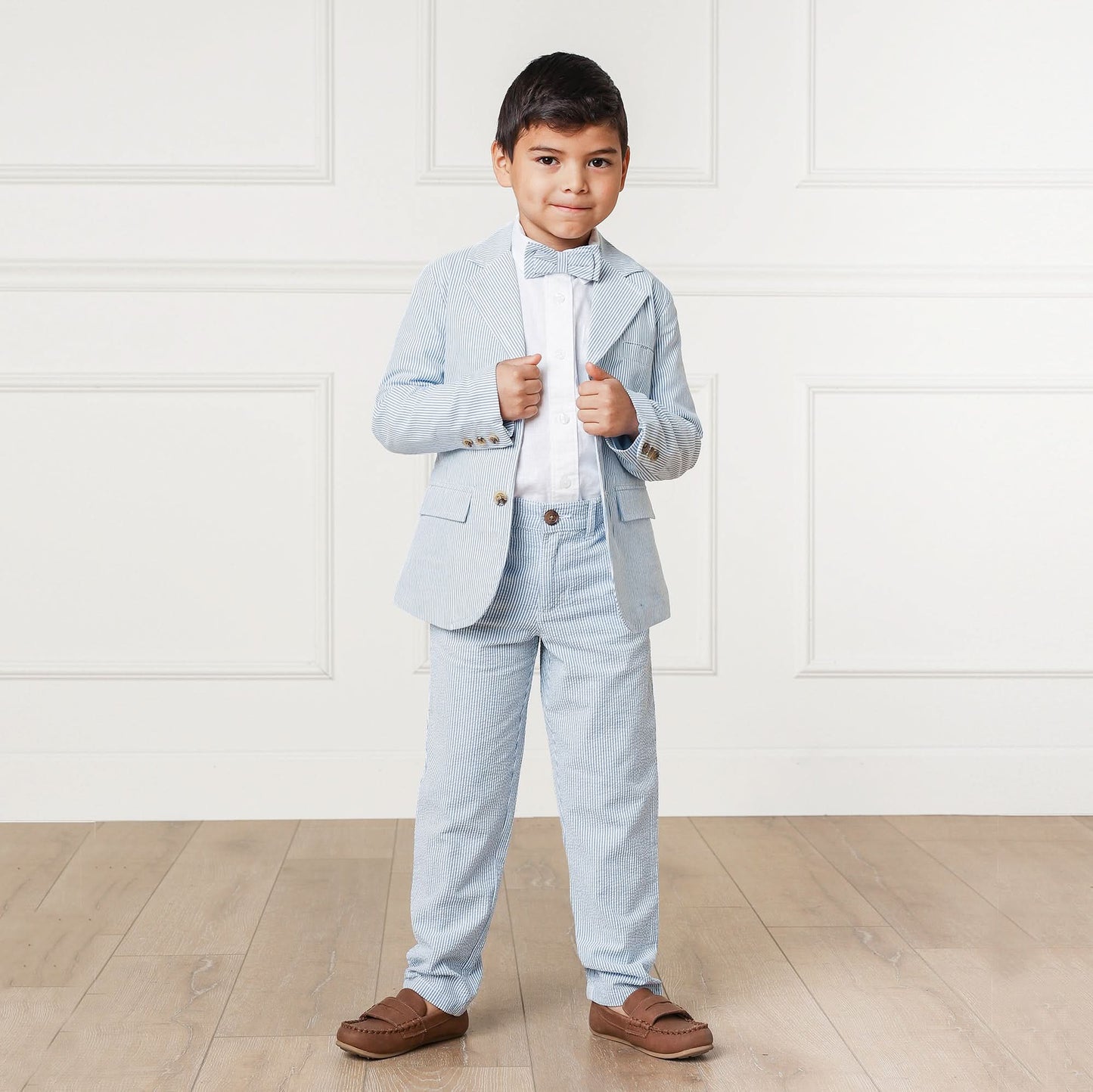 Organic Seersucker Suit Pant - Baby