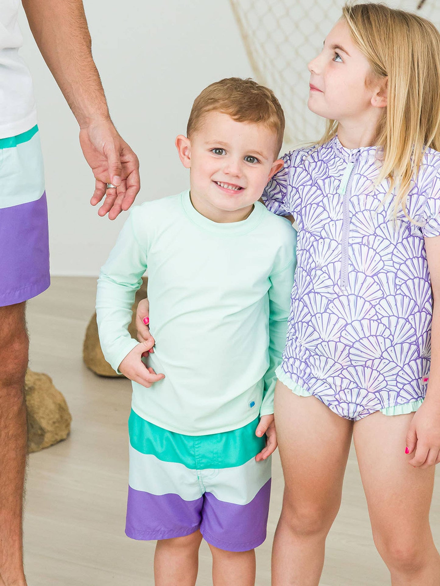 Boys Mint Long Sleeve Rash Guard