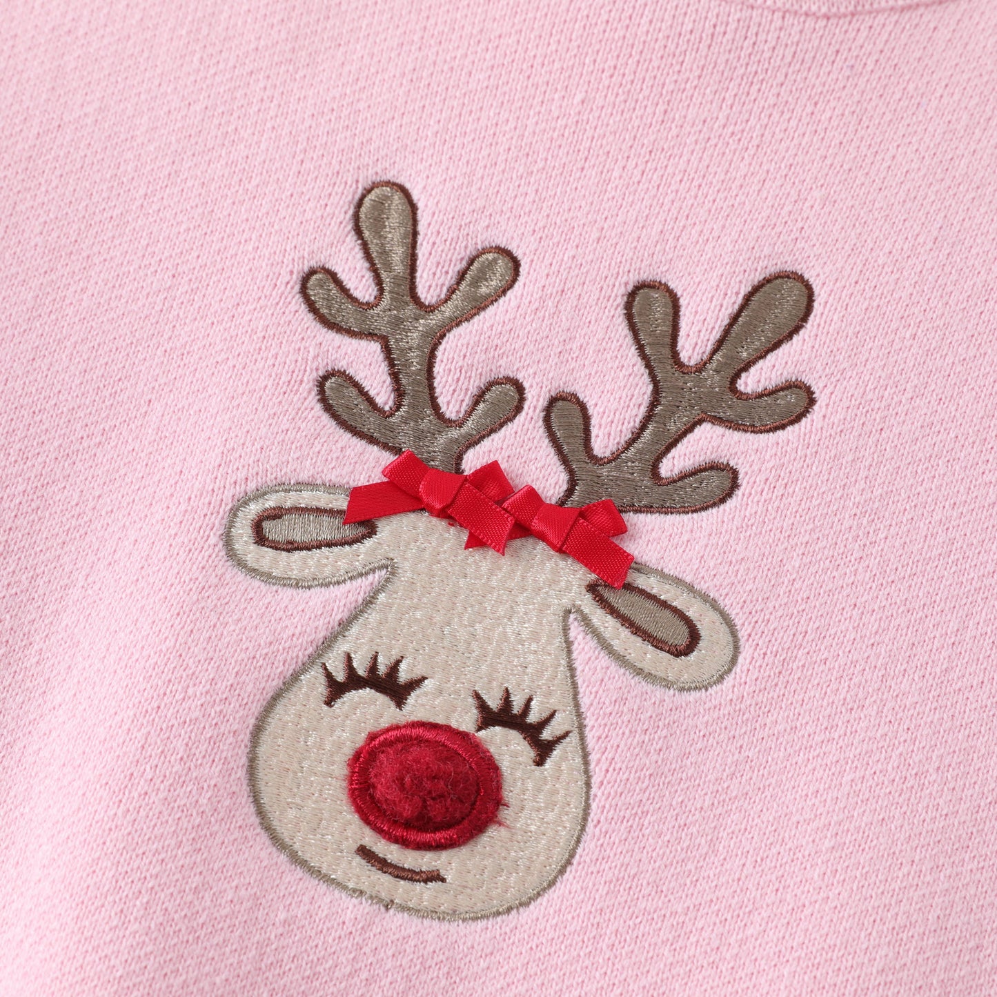 Pink Christmas Reindeer Sweater