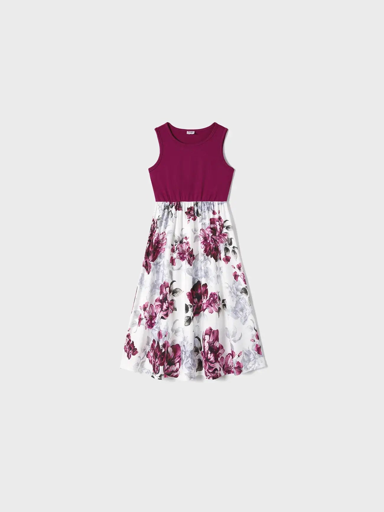 Mommy and Me Floral Panel Tank Dresses
