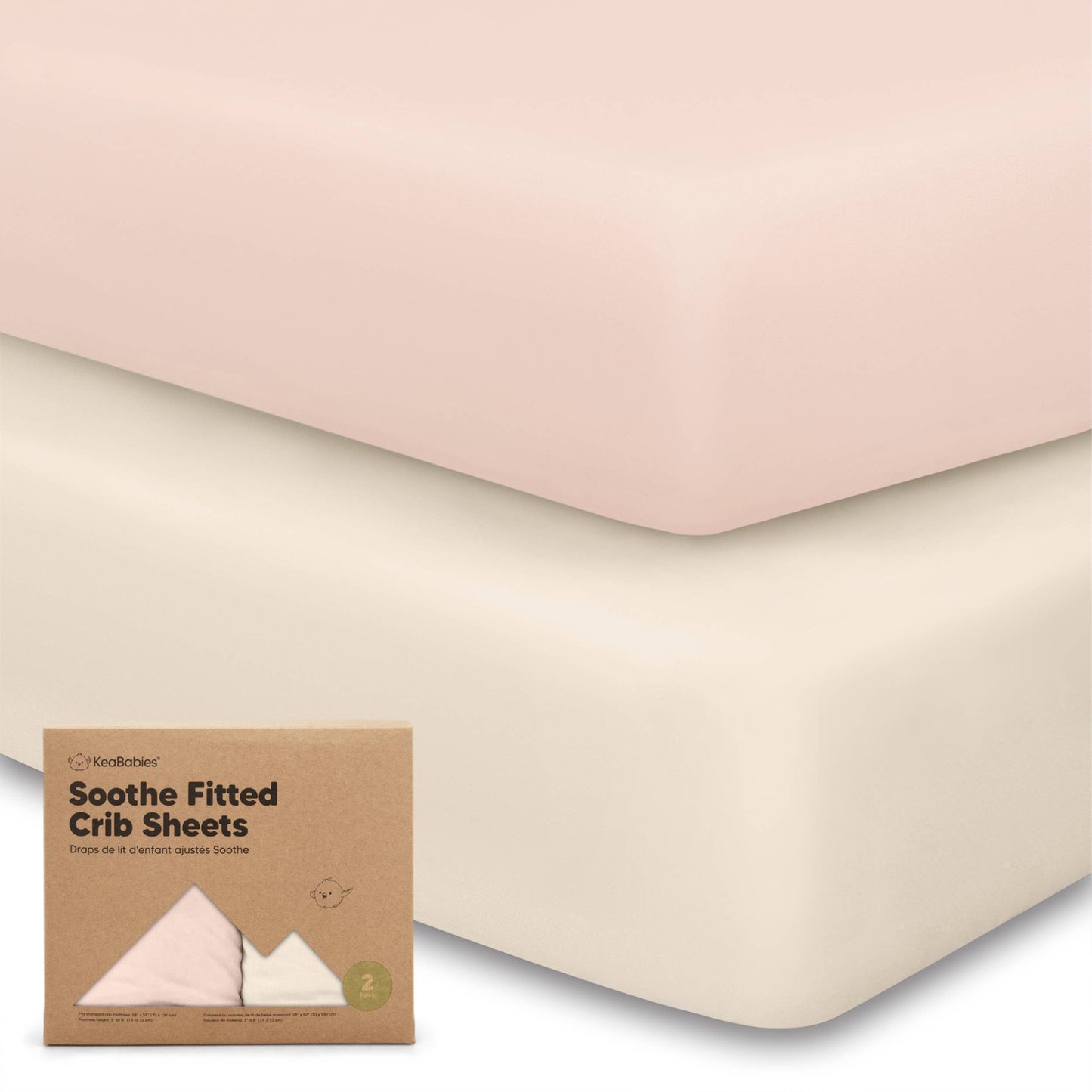 2-pack Organic Cotton Fitted Crib Sheet