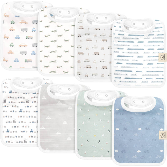 KeaBabies 8-Pack Coast Drool Bibs