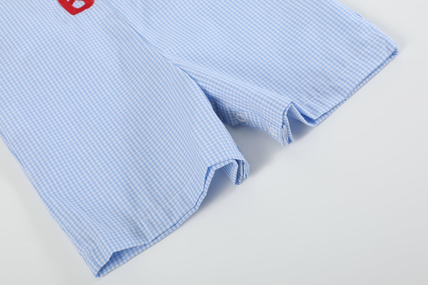 All American Boy' Blue Gingham Shortalls