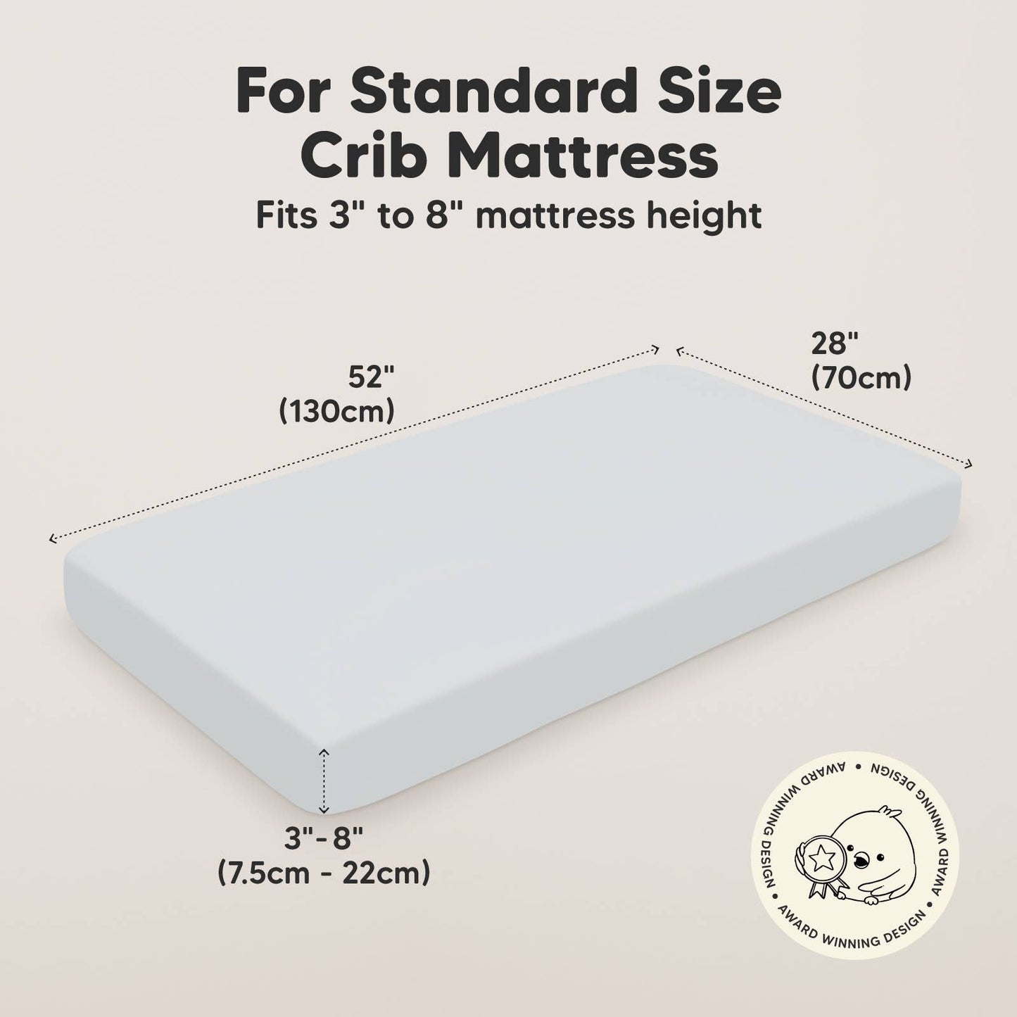 2-pack Organic Cotton Fitted Crib Sheet