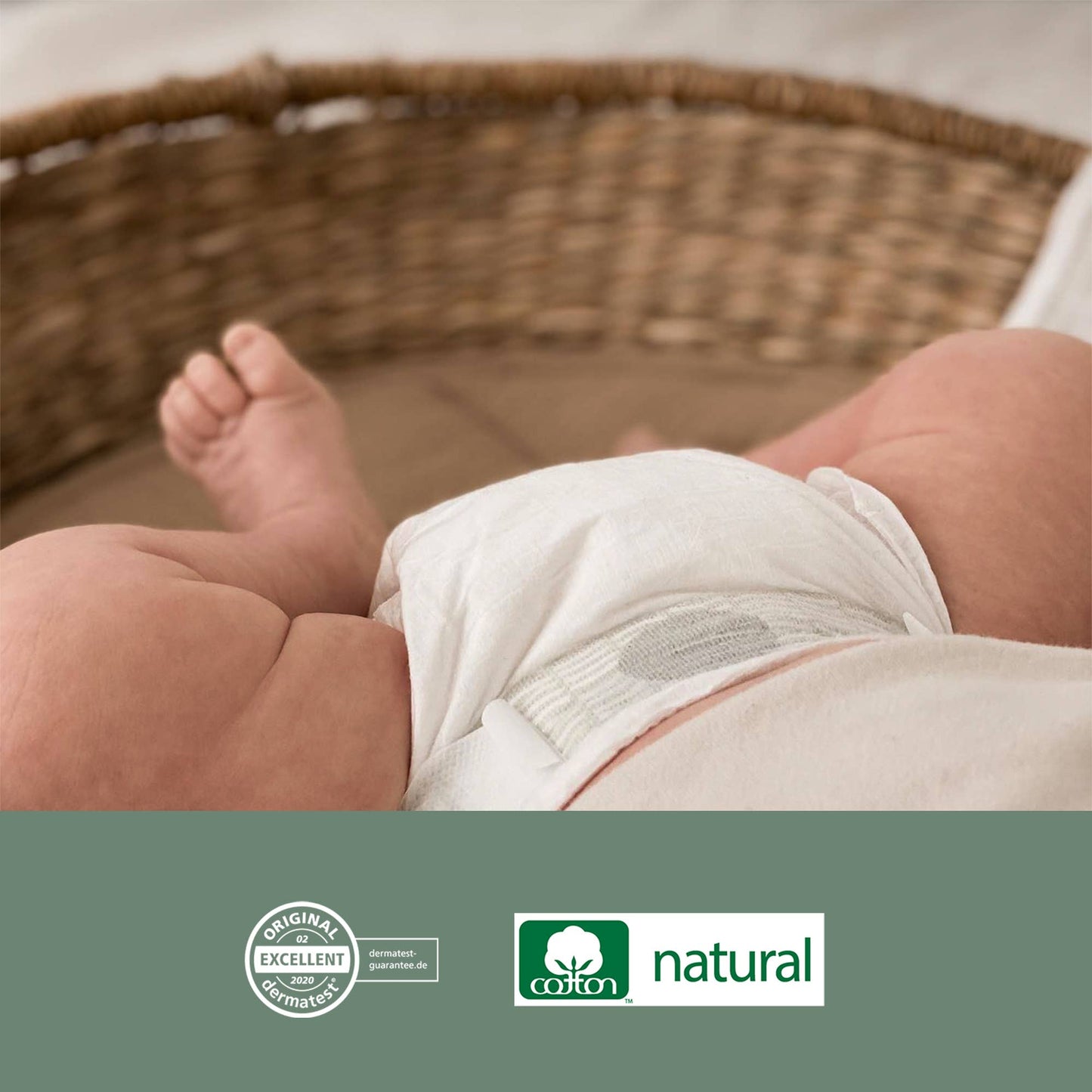 Plant based USA Cotton Eco Diaper Size 1 Newborn Plus 8-13lb