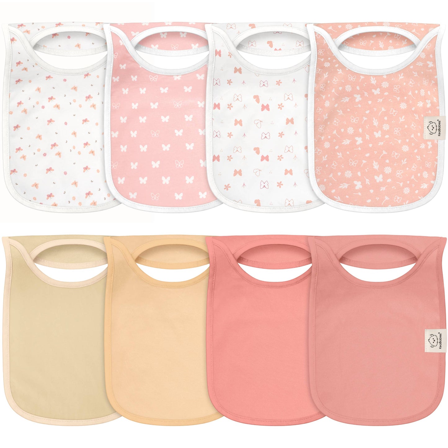 KeaBabies 8-Pack Hallo Drool Bibs