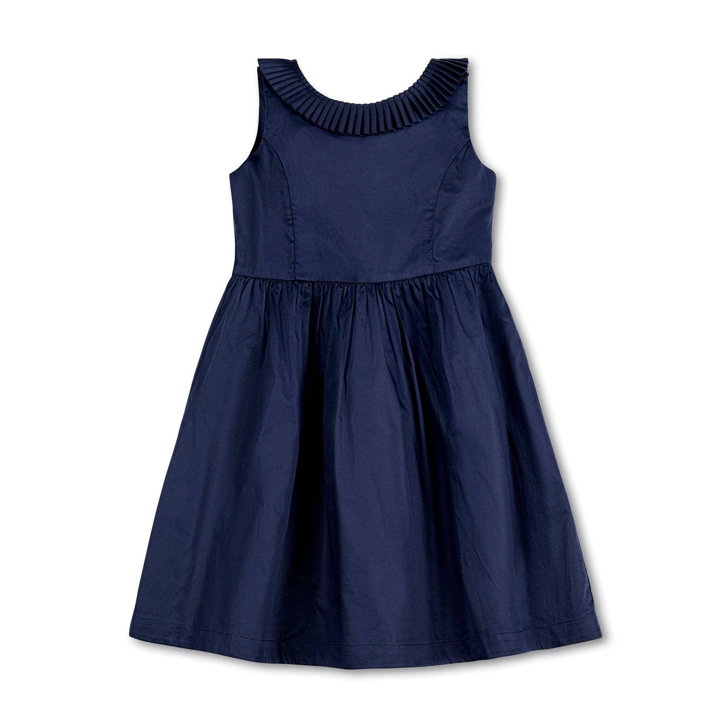 Pleated Collar Party Dress - Made with Organic Cotton