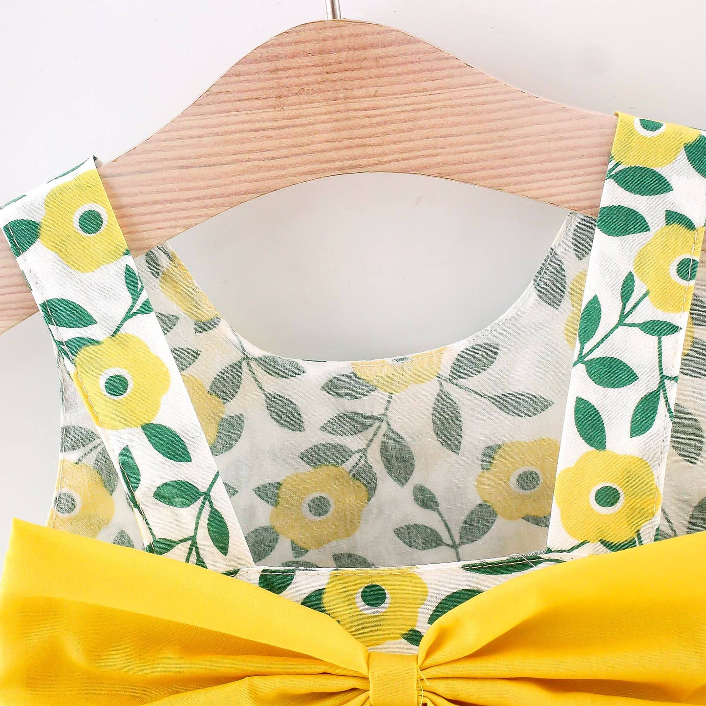 Floral Print Bowknot Sleeveless Baby Dress