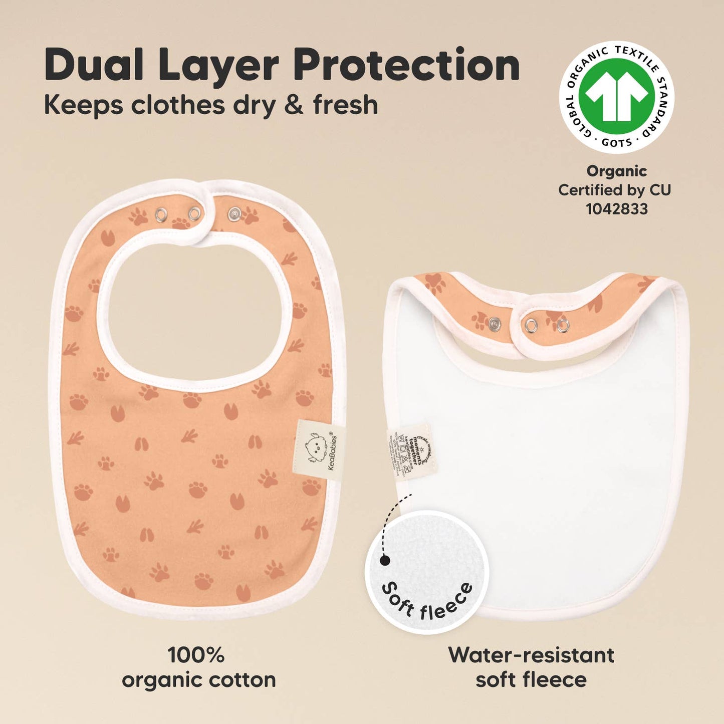 8-pack Urban Drool Bibs for Teething Baby Boys and Girls
