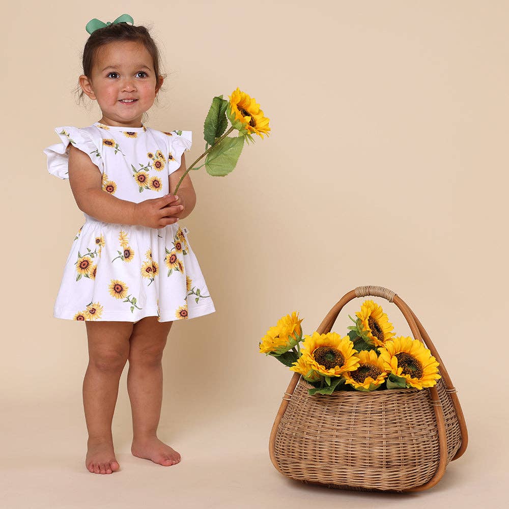 Sunflower Short Sleeve Organic Dress