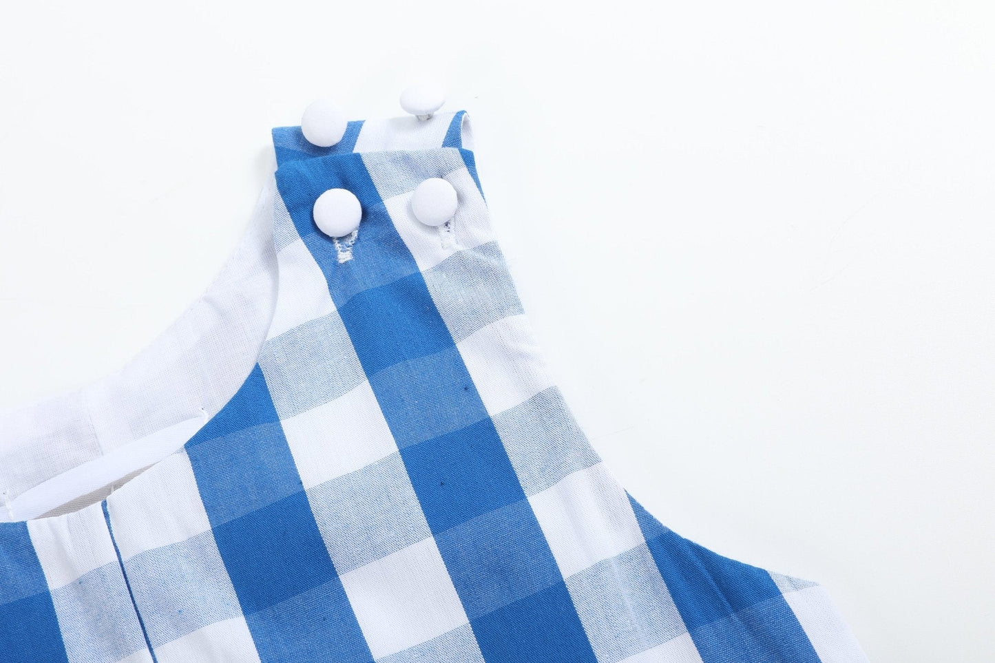 Blue Big Check Shortalls