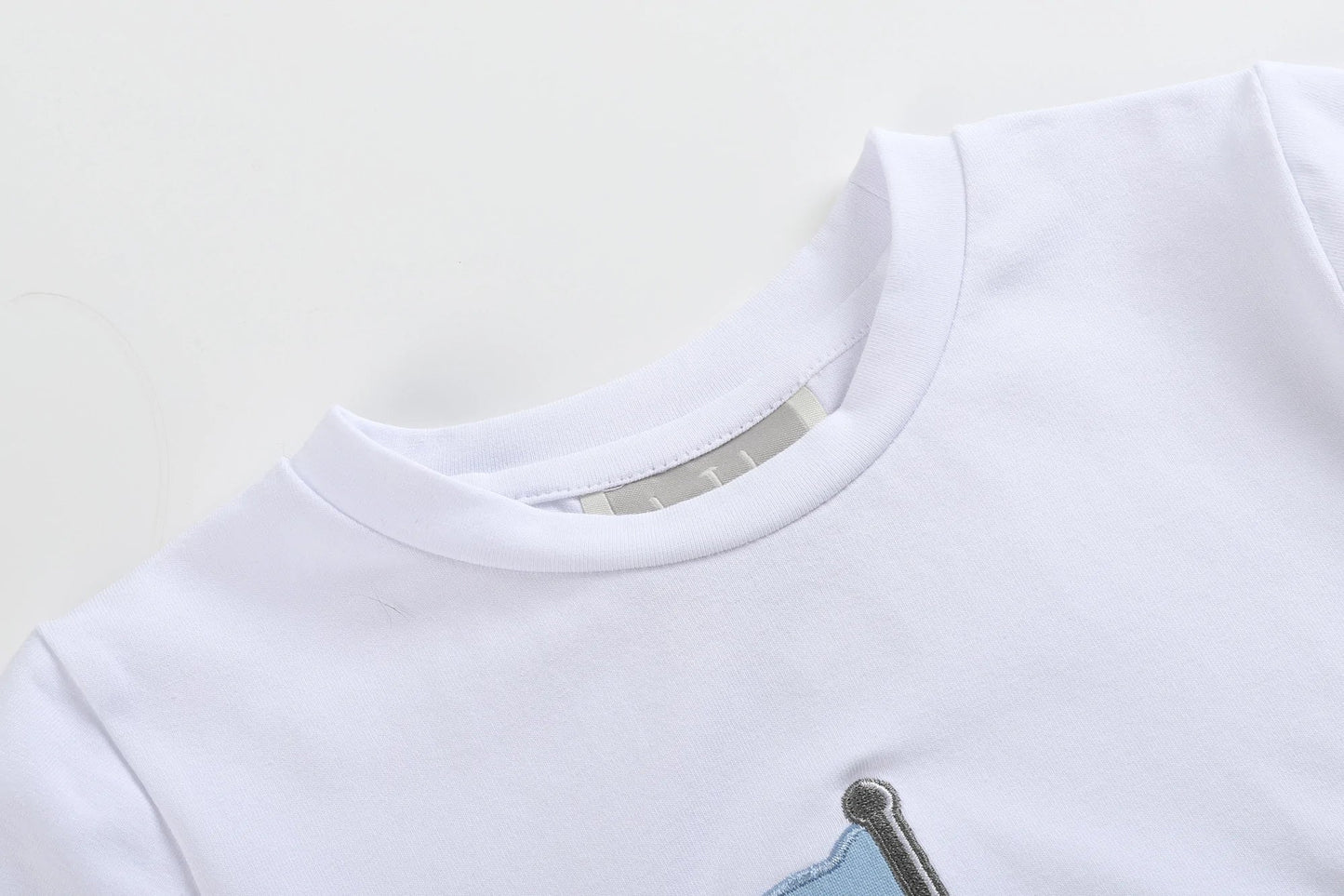 Blue Gingham Golf Hole Shirt and Boy Shorts Set