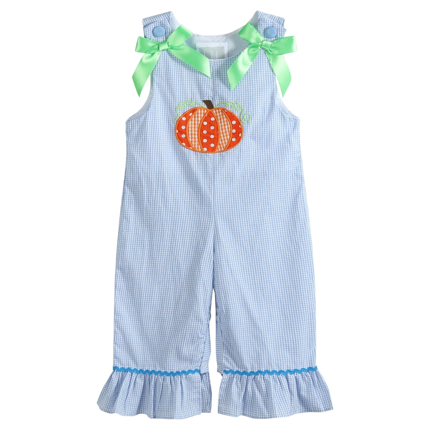 Blue Gingham Pumpkin Playsuit