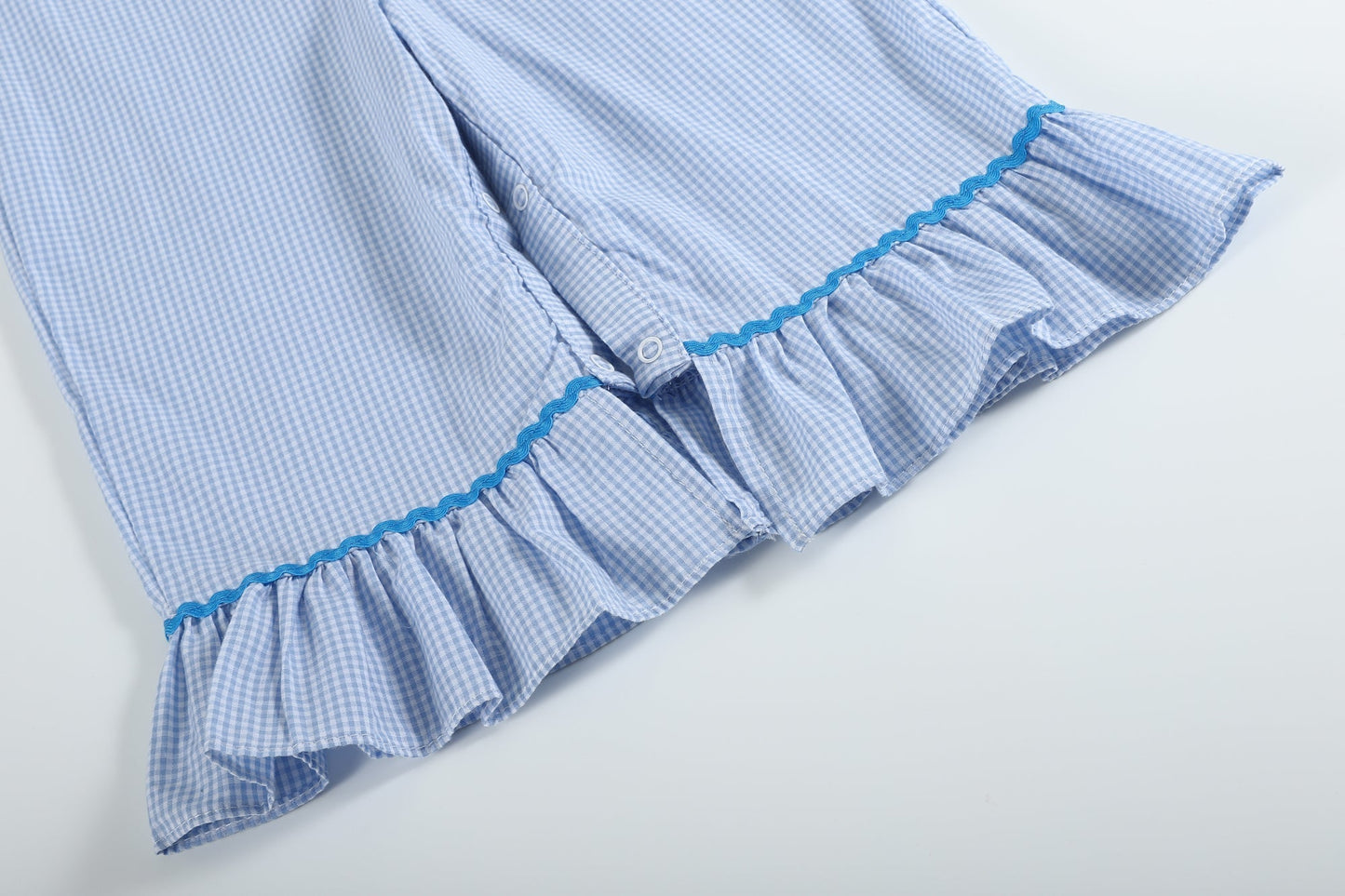 Blue Gingham Pumpkin Playsuit