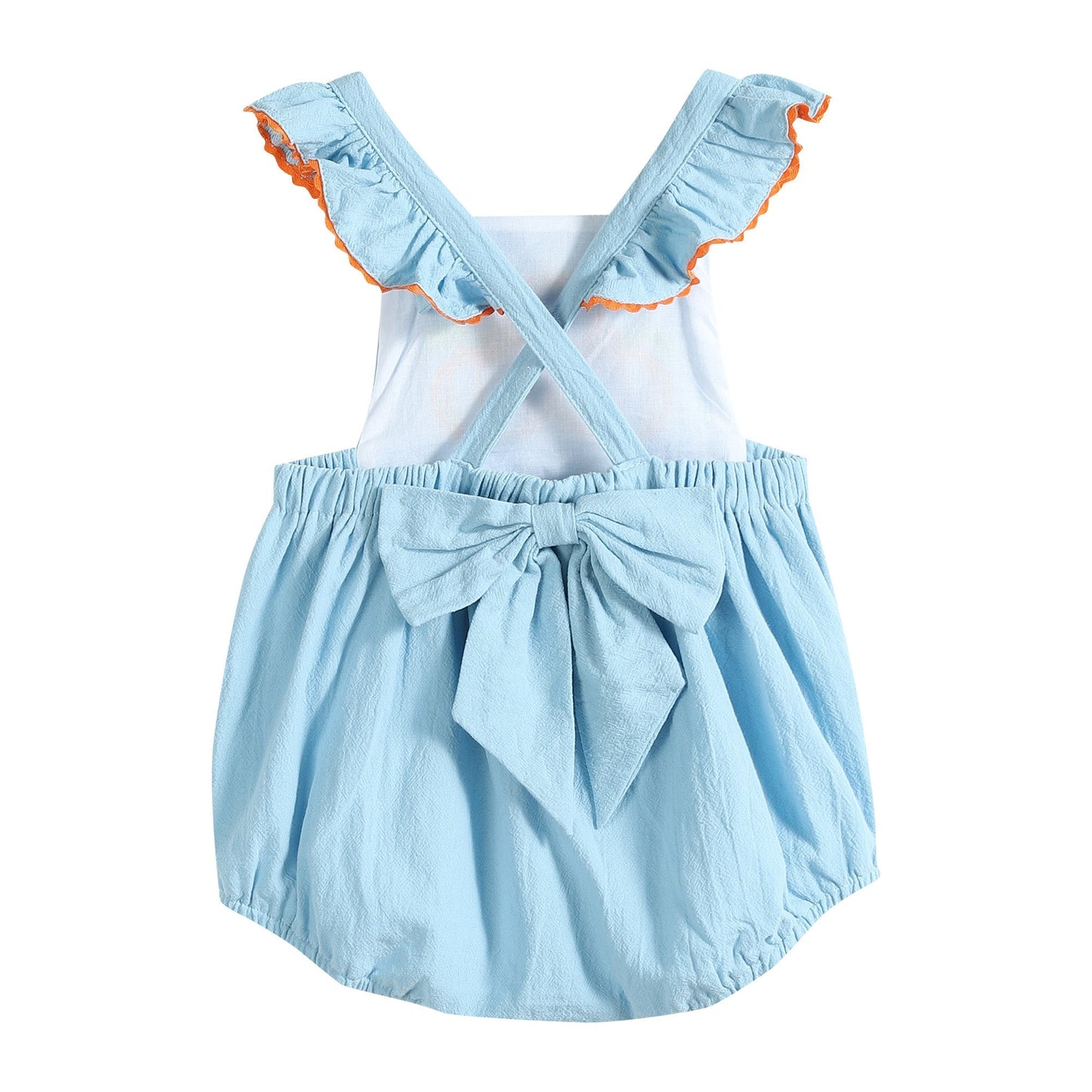 Blue Pumpkin Bubble Ruffle Romper