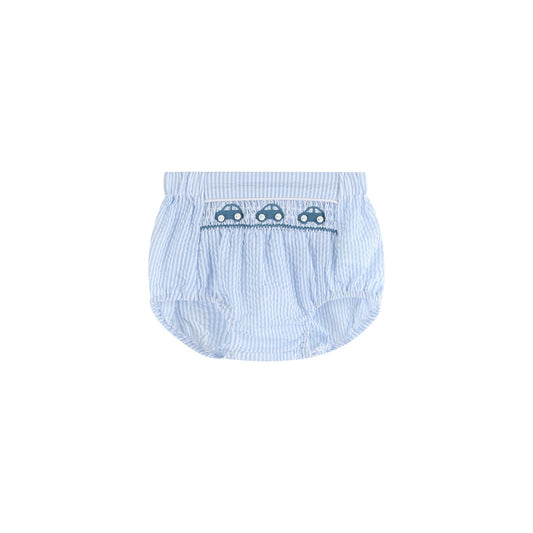 Blue Smocked Car Bloomers
