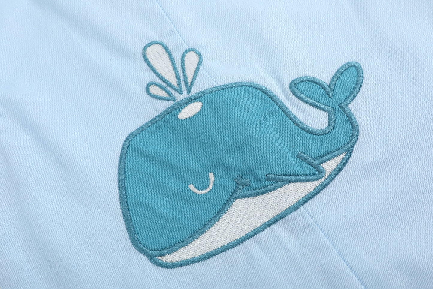 Blue Whale Applique Shortalls