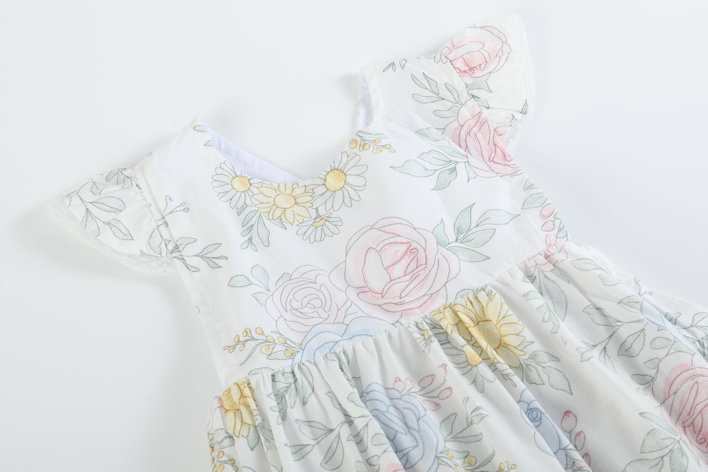 Bouquet Floral Ruffle Romper