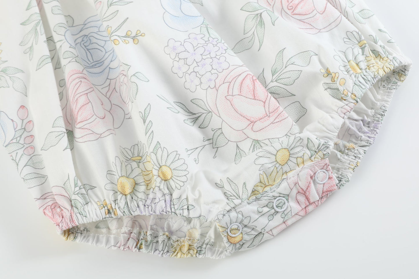 Bouquet Floral Smocked Flutter Romper