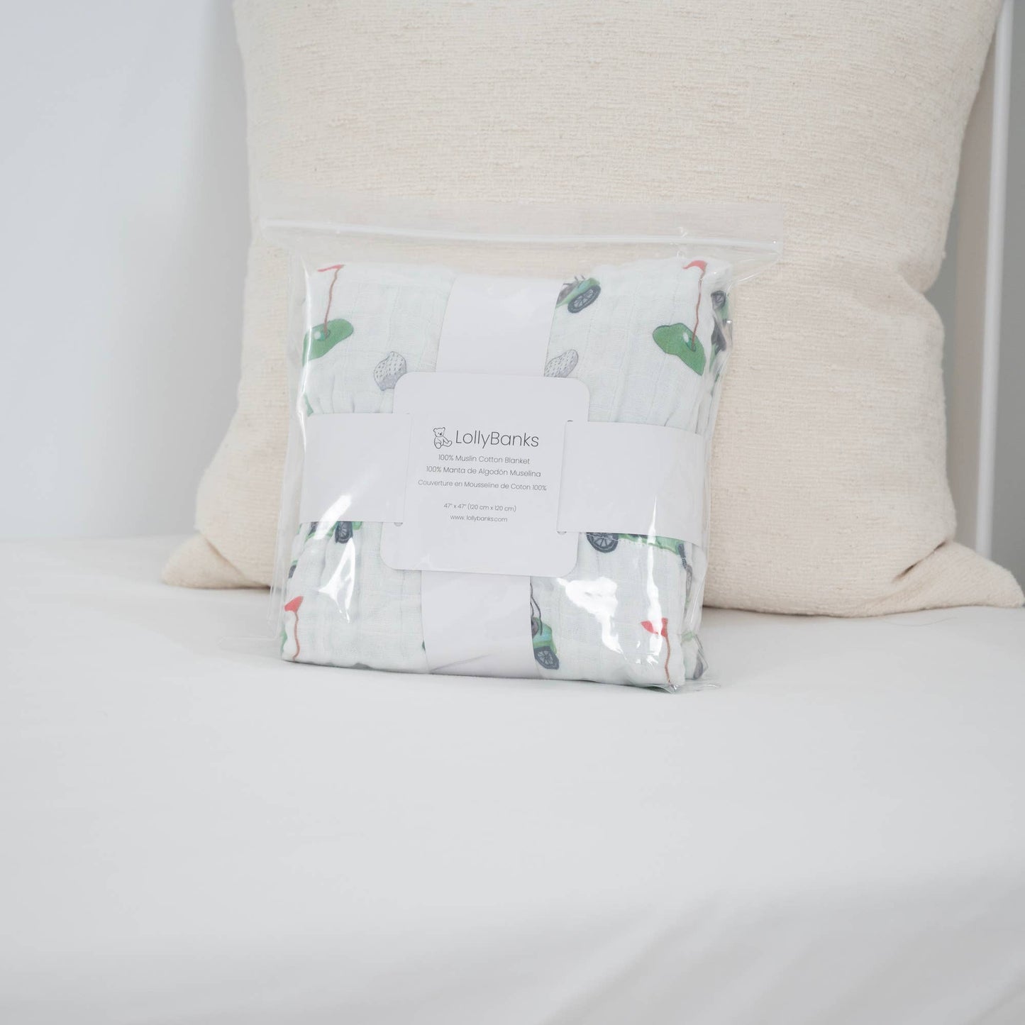 Golf A Round Sports Theme Baby Toddler Muslin Blanket