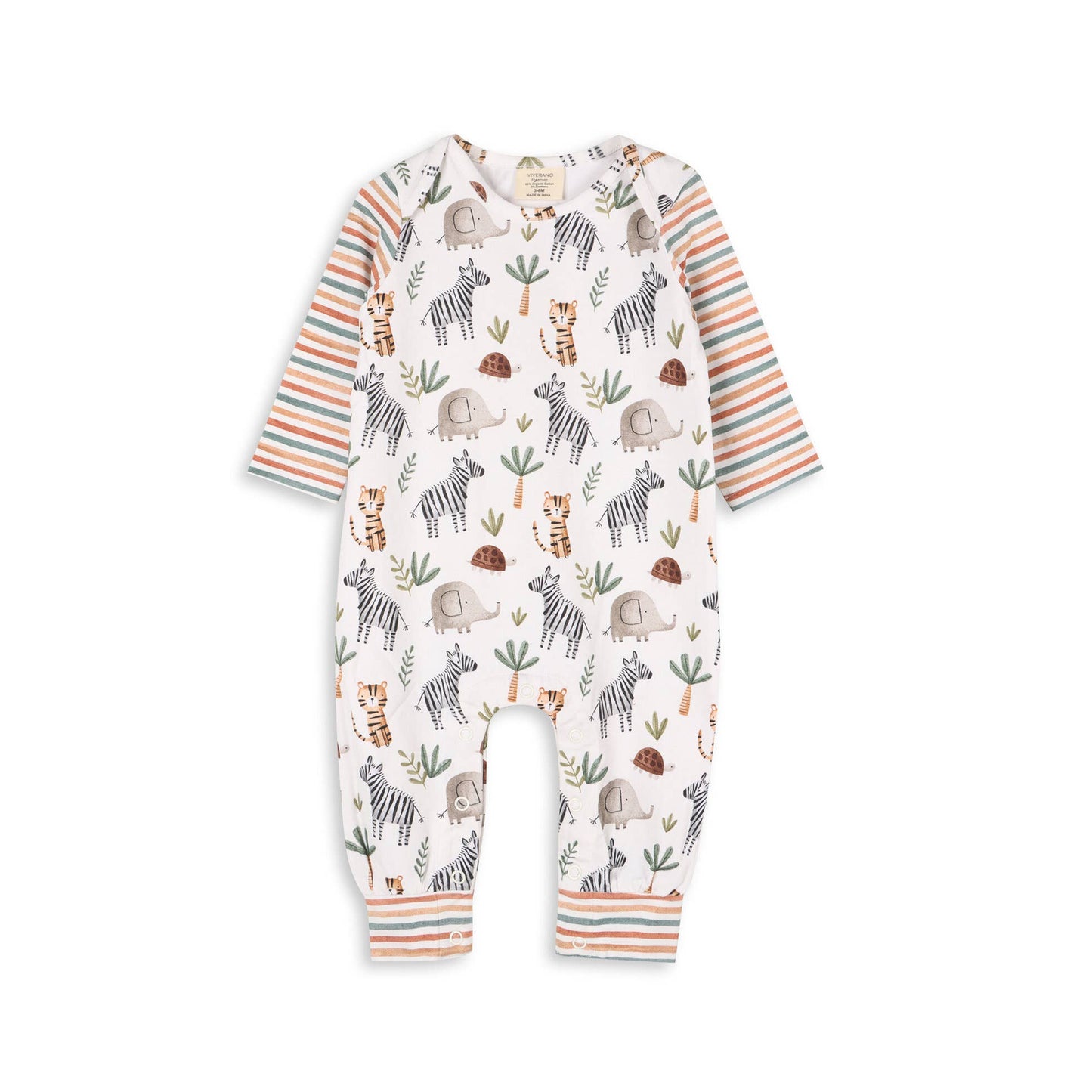 Savannah Animals Baby Jumpsuit (Organic Jersey)