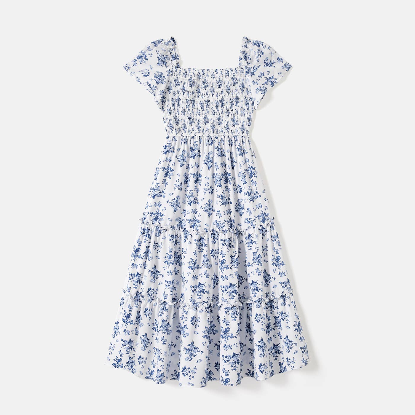 Family Matching Floral Smocking Casual Dress or T-shirts