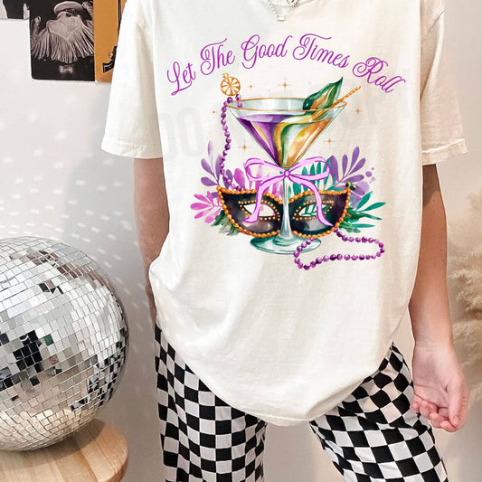 Mardi Gras Let The Good Times Roll DTF Heat Transfer
