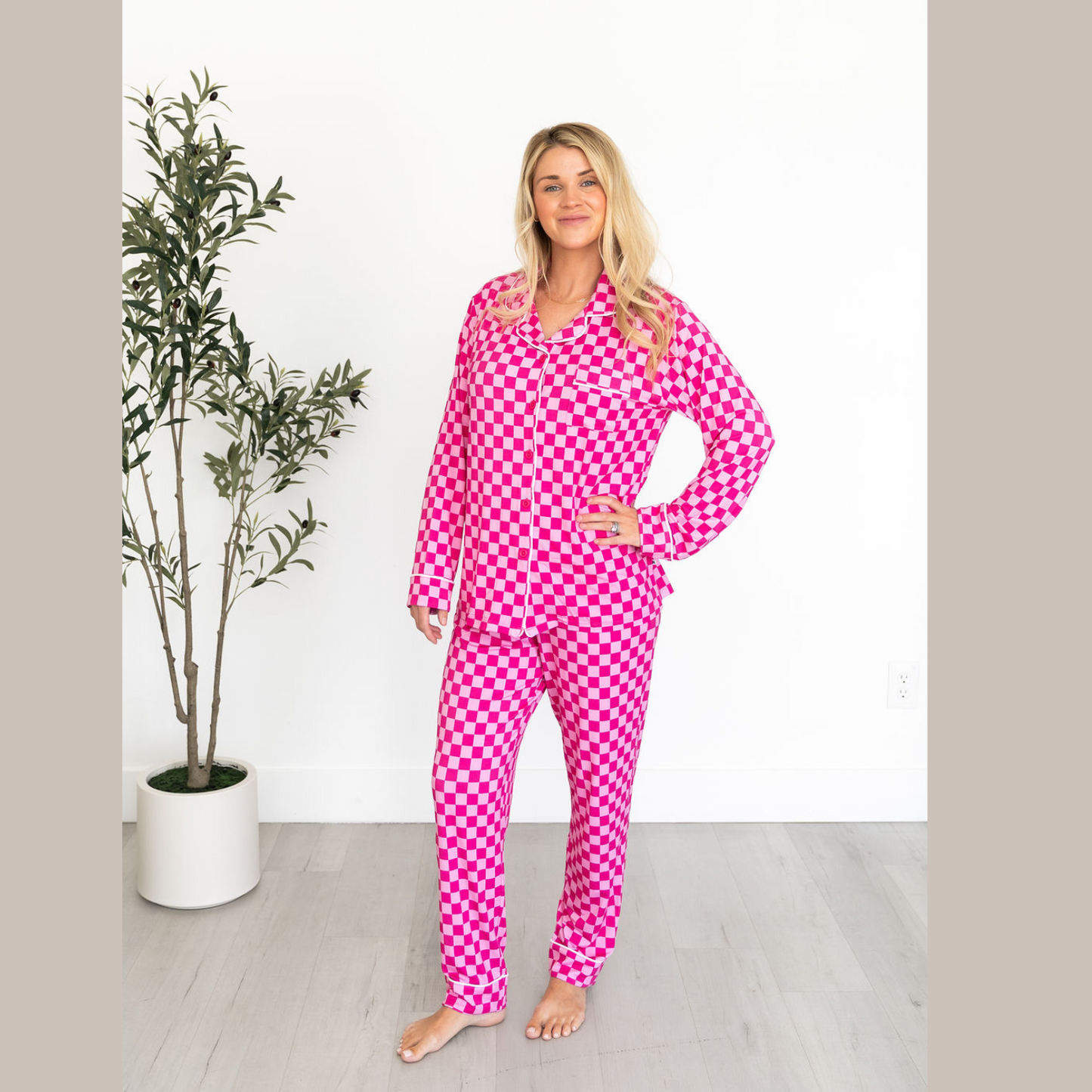 Button-Up Luxe Adult Pajamas