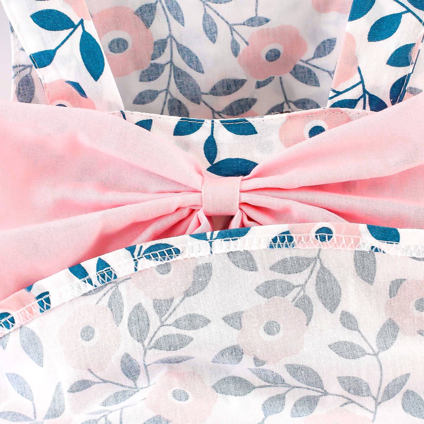 Floral Print Bowknot Sleeveless Baby Dress