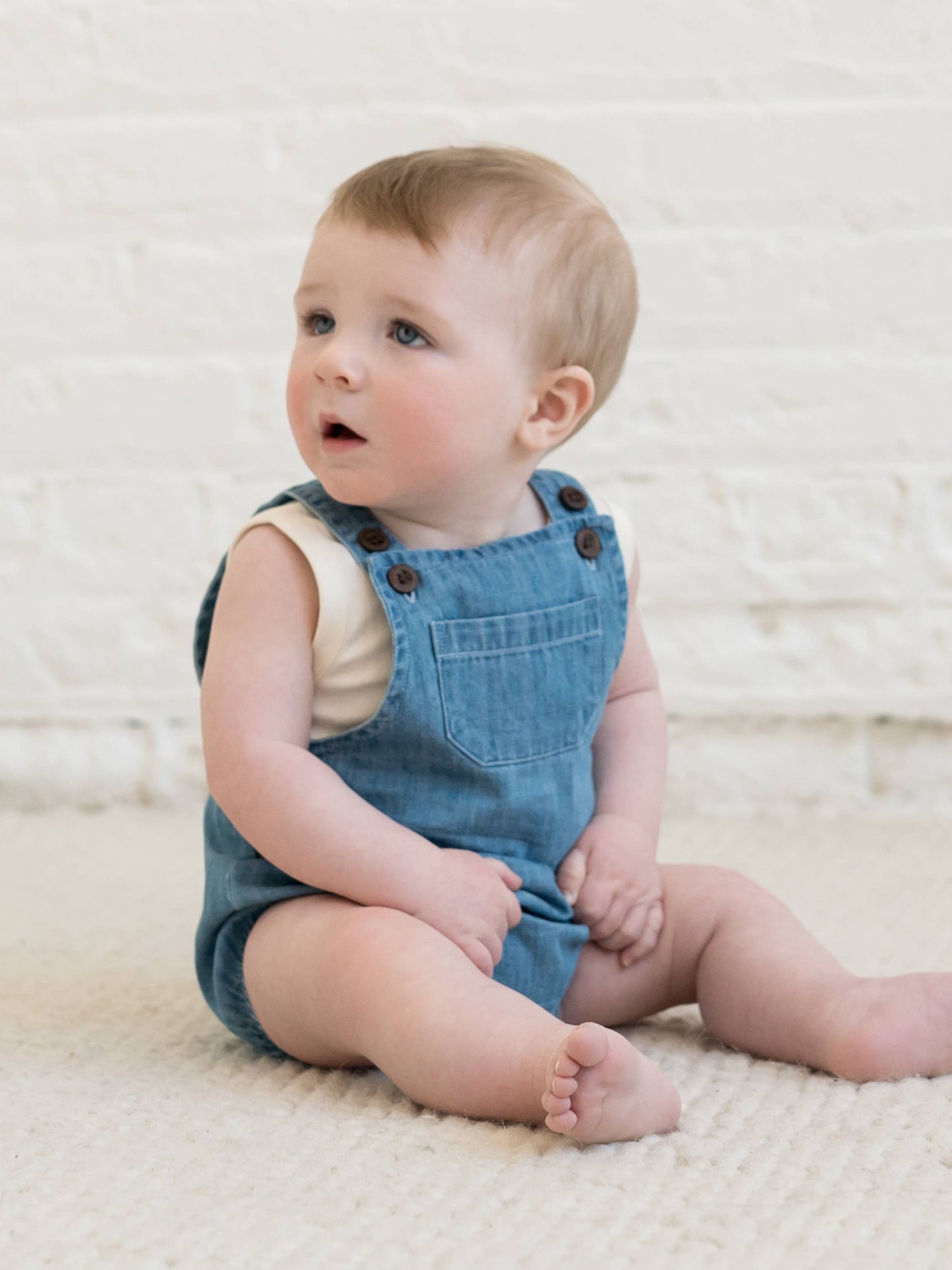 Organic Baby & Kids Noe Chambray Bubble Overall