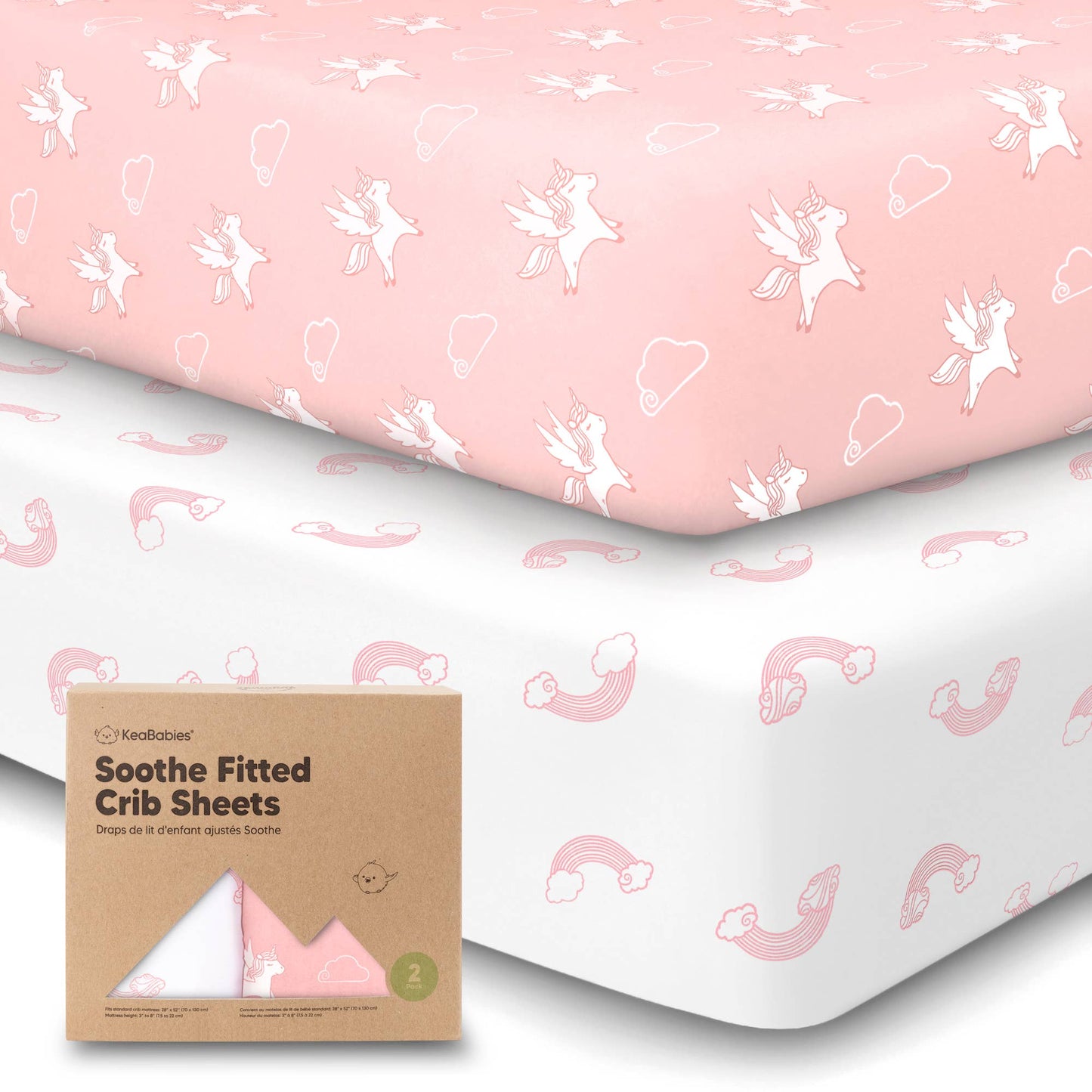 2-pack Organic Cotton Fitted Crib Sheet