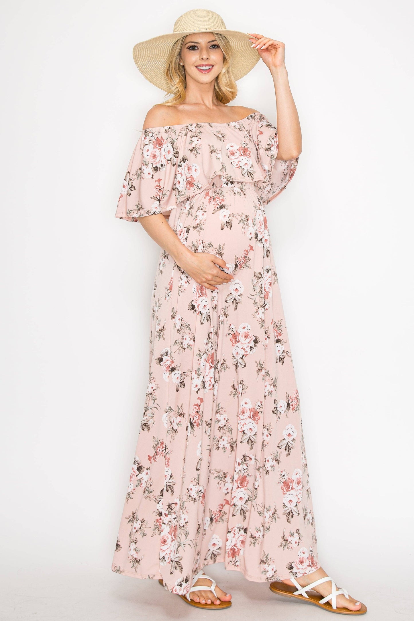Monica Floral Off Shoulder Maxi Dress