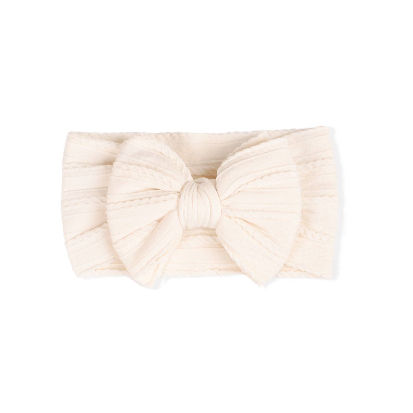 Cable knit Big bow Baby headband