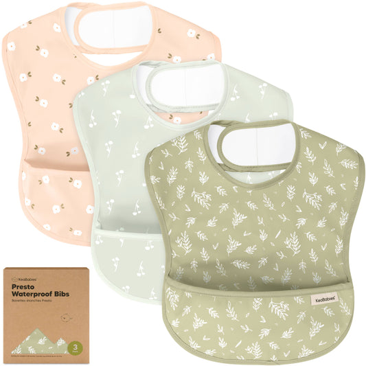 3-Pack Presto Waterproof Baby Bibs for Boys, Girls
