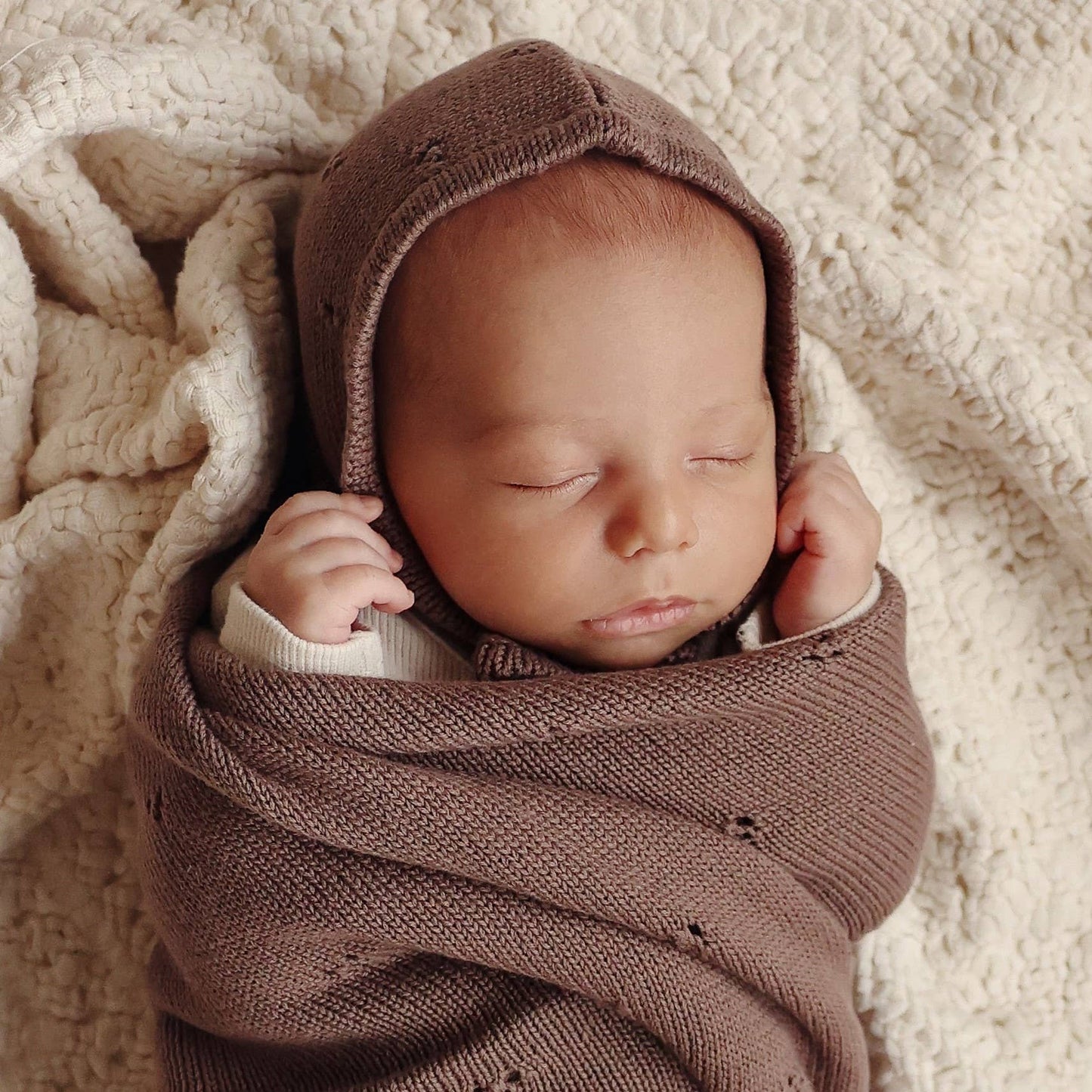100% Organic Cotton Pointelle Swaddle Receiving Baby Blanket
