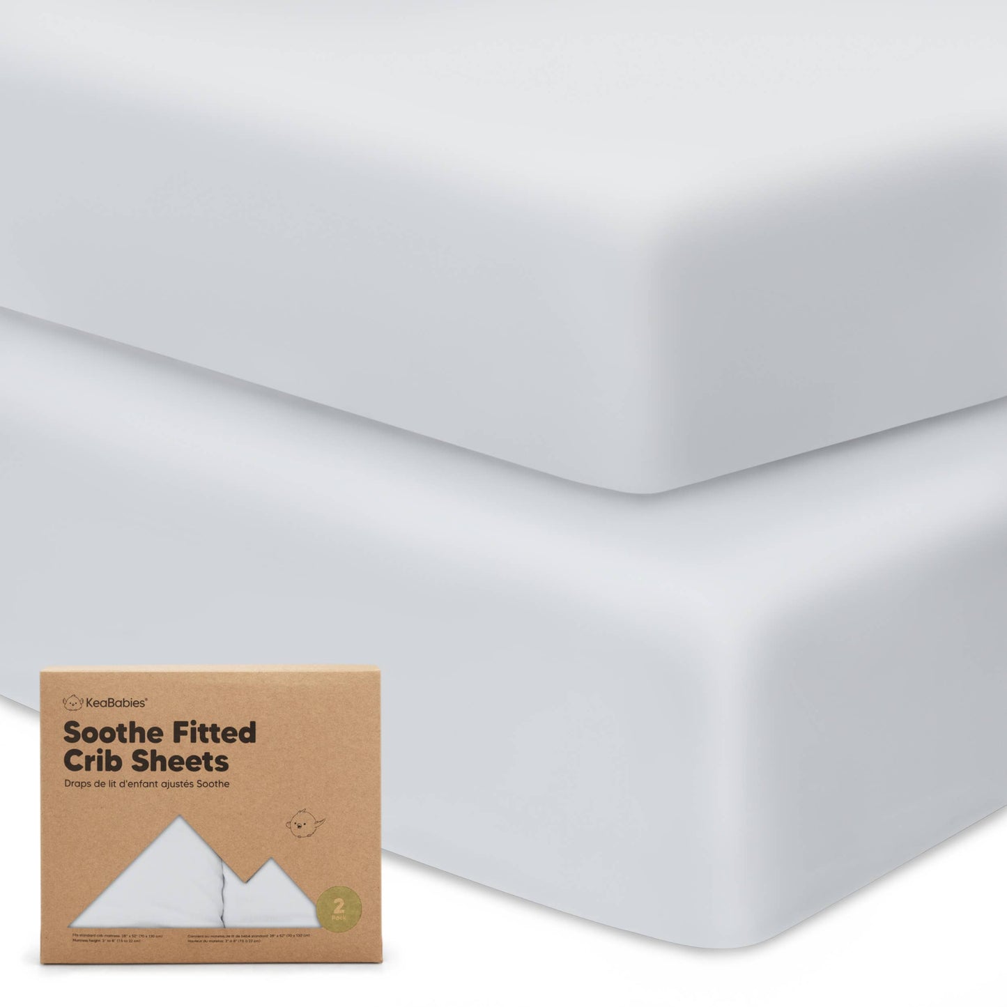 2-pack Organic Cotton Fitted Crib Sheet