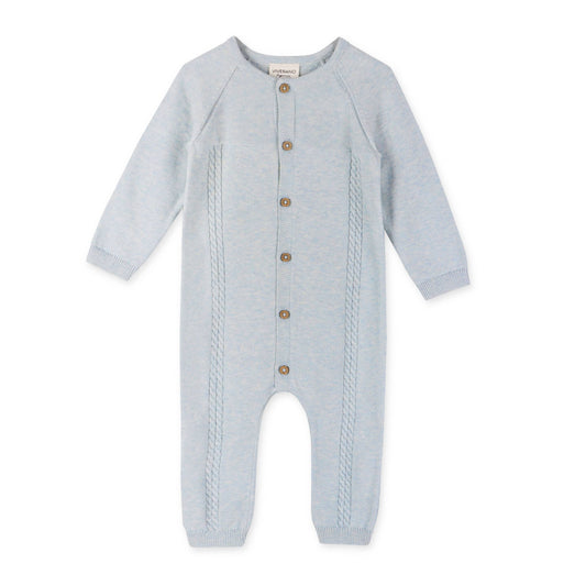 Pointelle Cable Knit Baby Jumpsuit -Organic Cotton -2 Colors