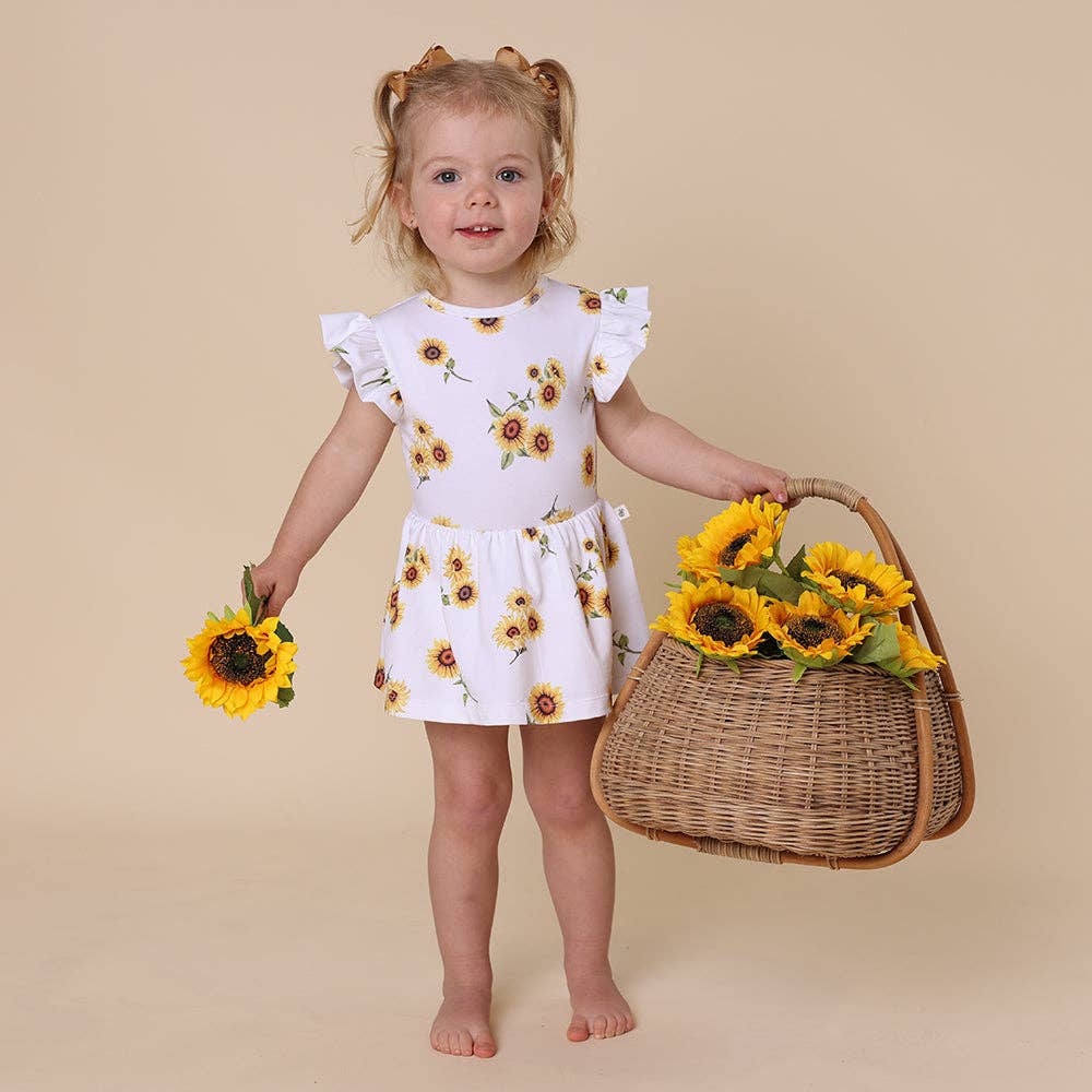 Sunflower Short Sleeve Organic Dress