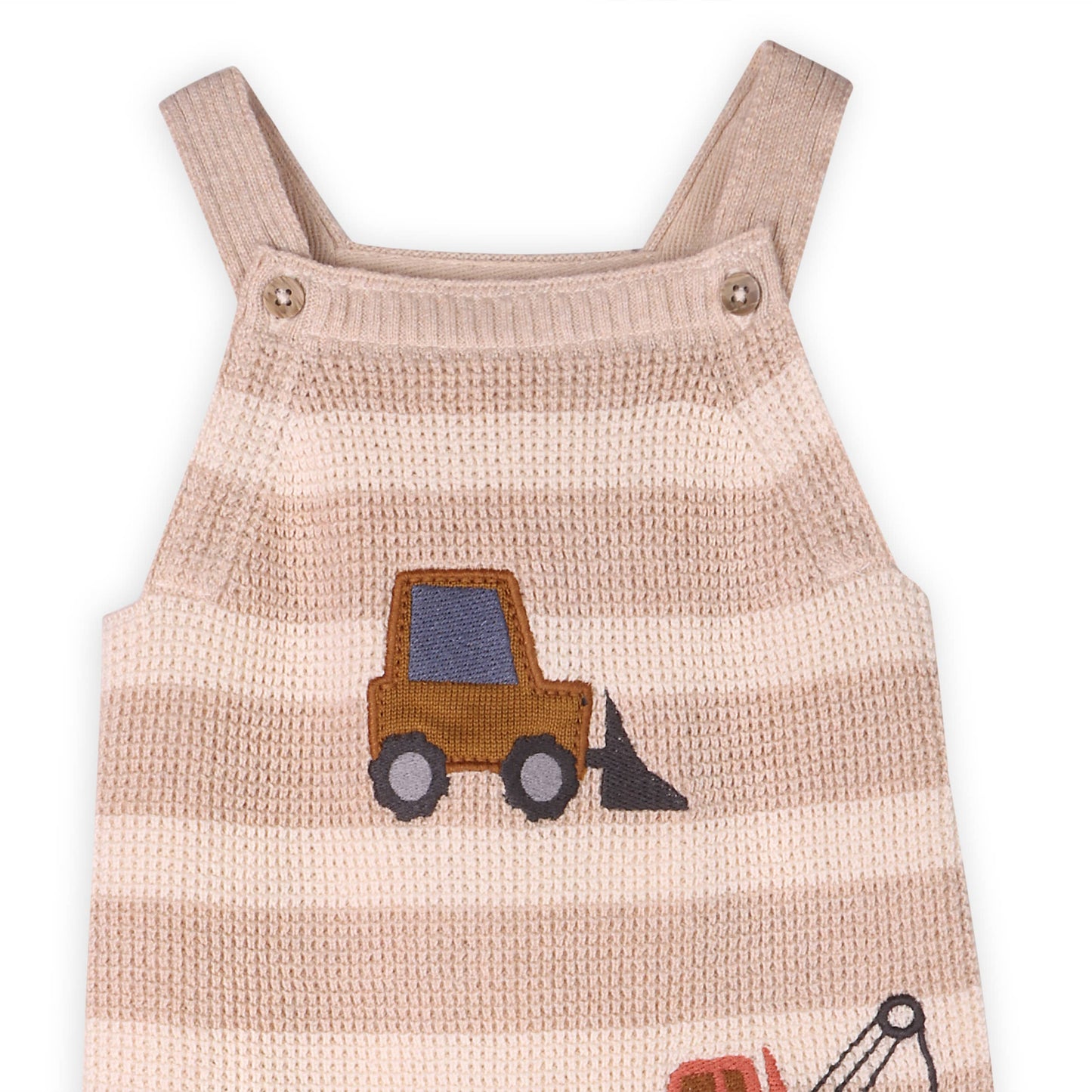 Trucks Embroidered Baby Knit Stripe Overall Set (Organic)