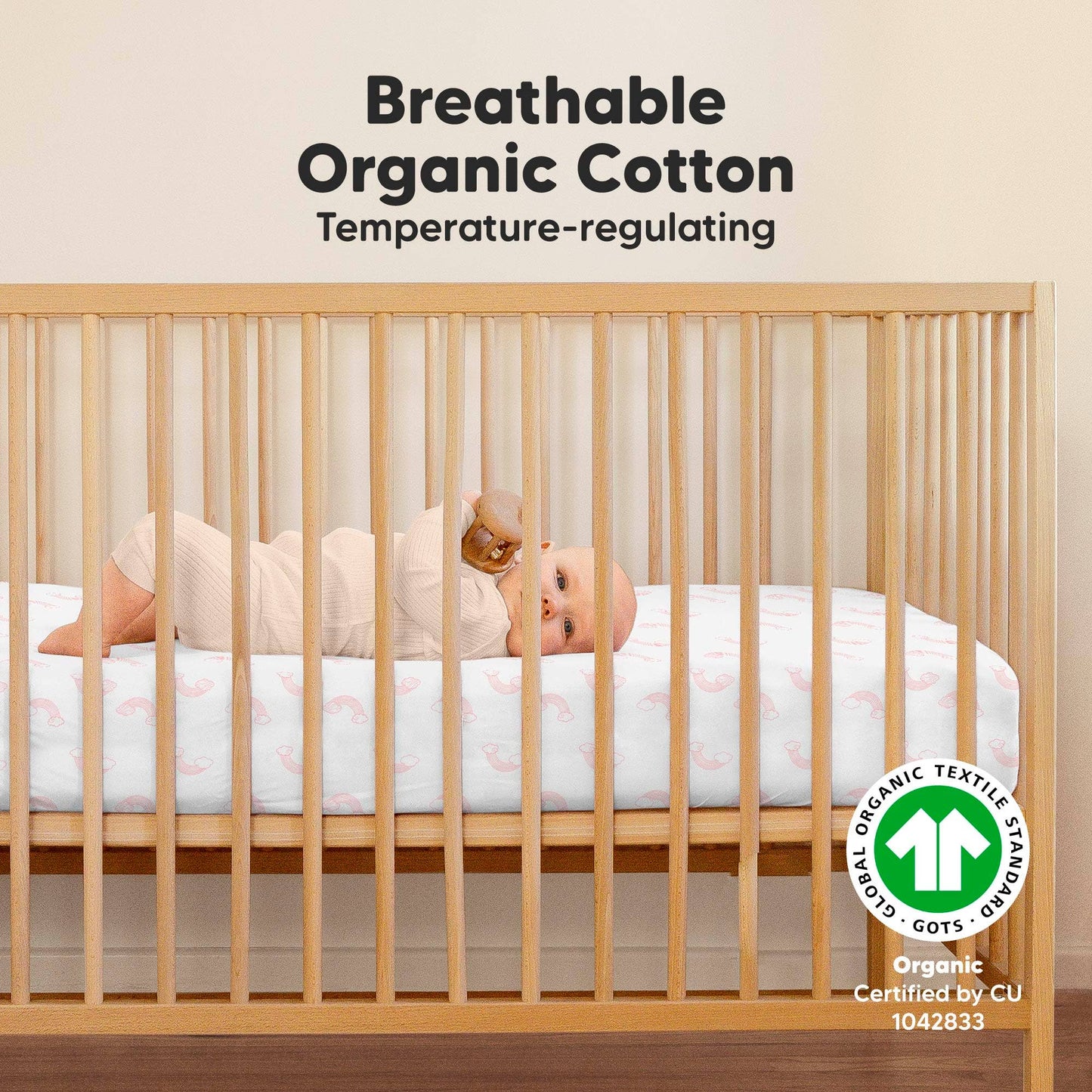 2-pack Organic Cotton Fitted Crib Sheet