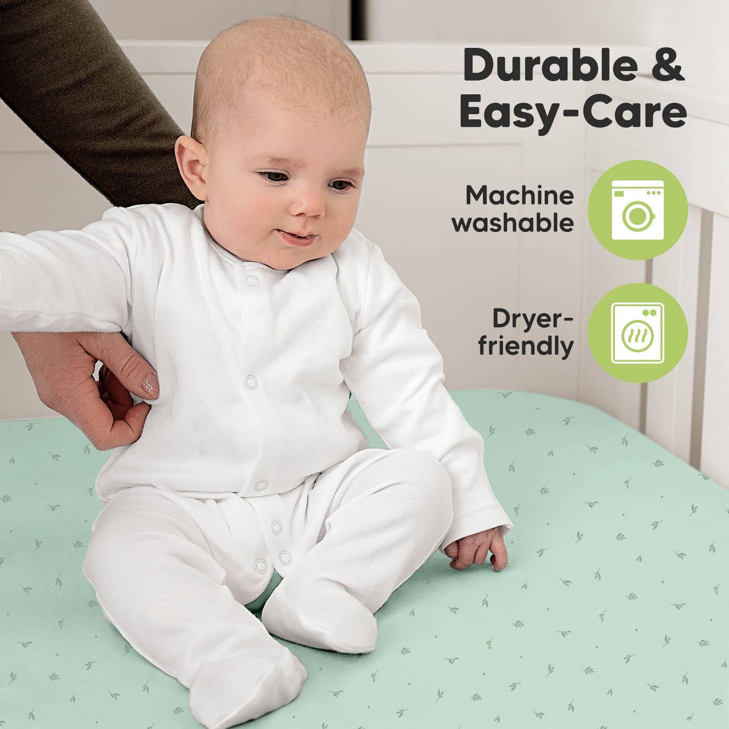 2-pack Organic Cotton Fitted Crib Sheet (Bunnies)