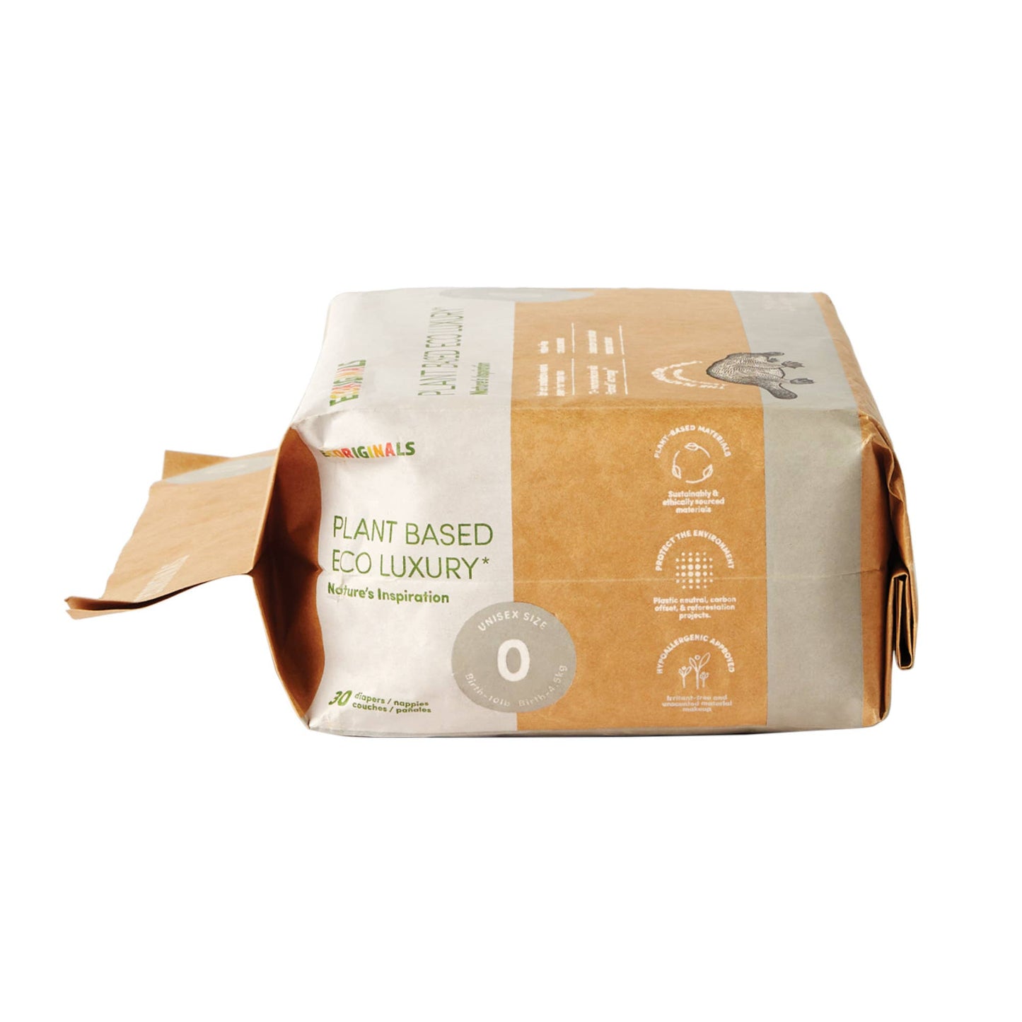 Plant based USA Cotton Eco Diaper Size 0 Newborn 0-10lb