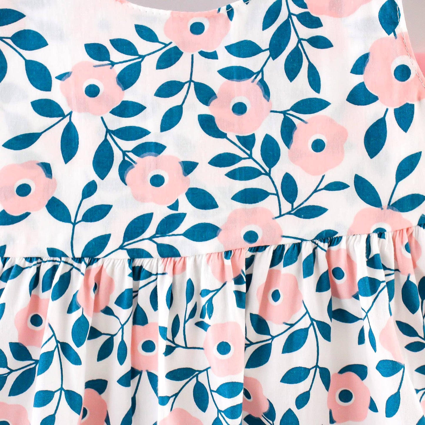 Floral Print Bowknot Sleeveless Baby Dress