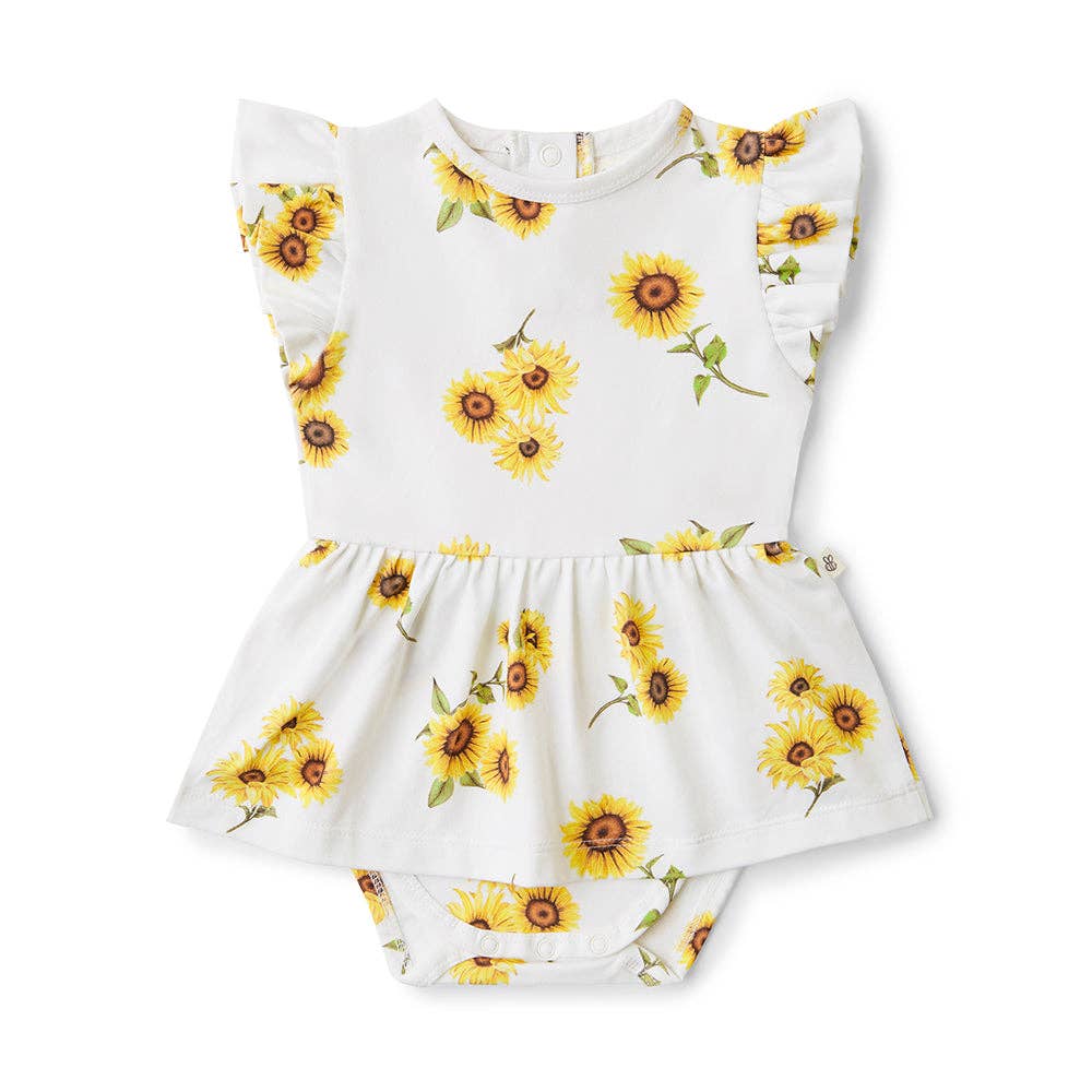 Sunflower Short Sleeve Organic Dress