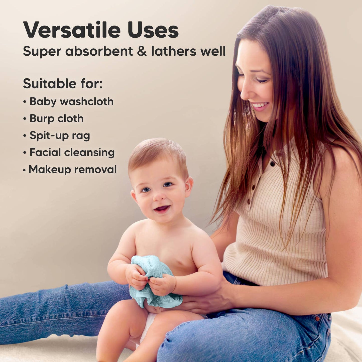 6-Pack Baby Wash Cloths