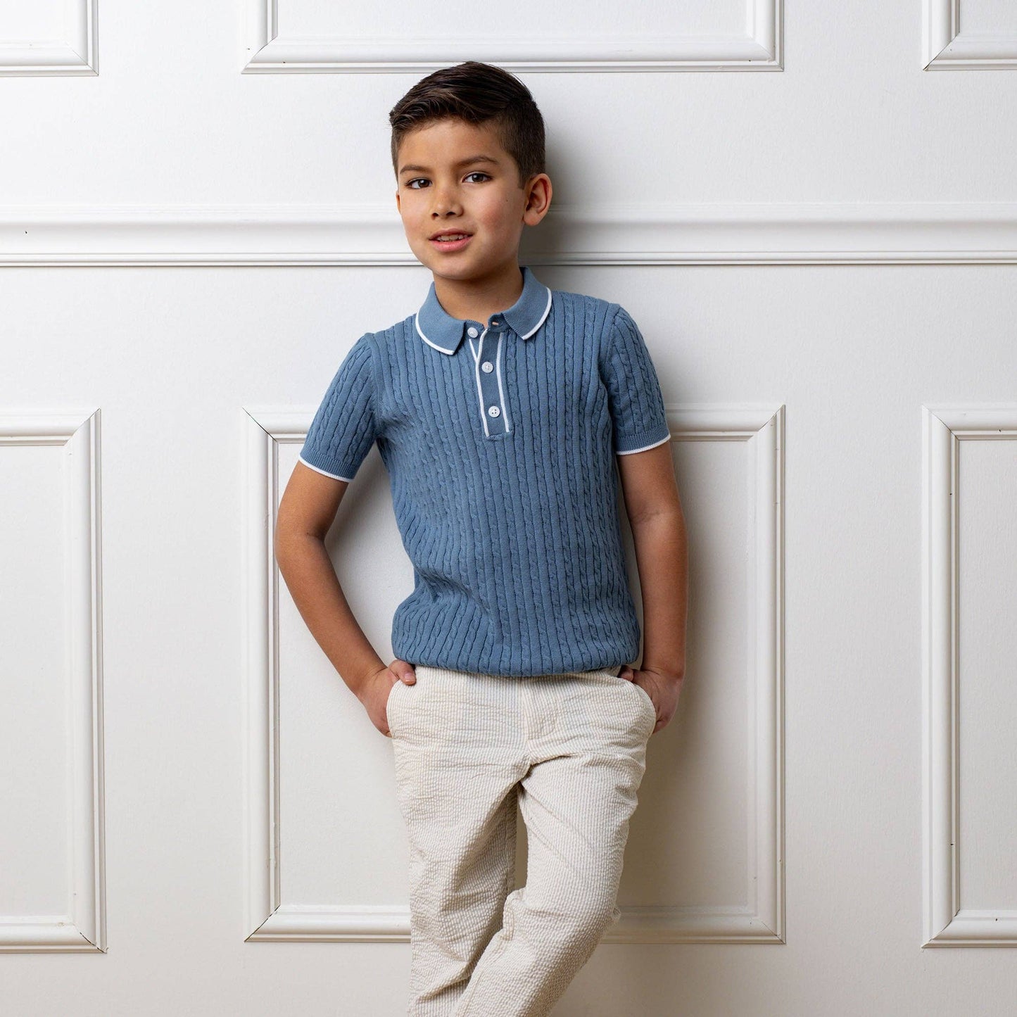 Organic Short Sleeve Sweater Polo