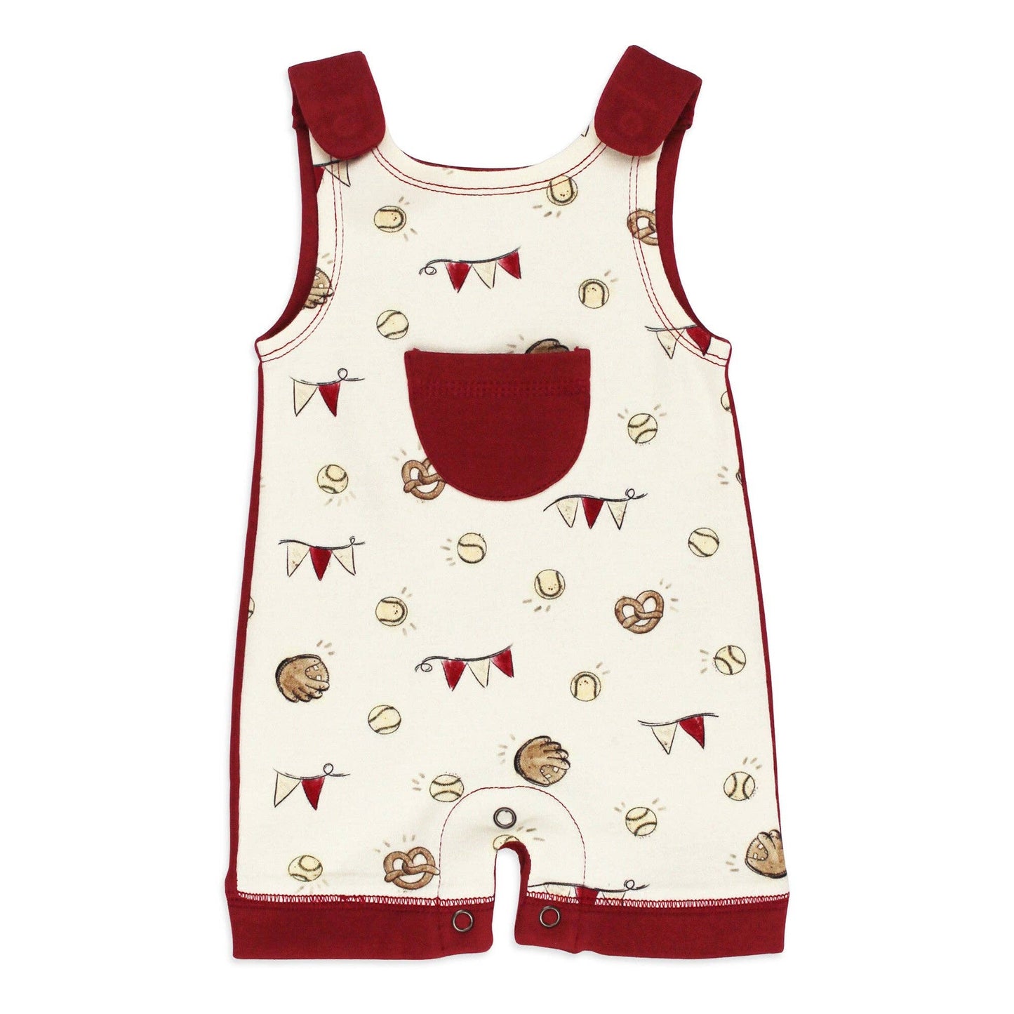 Organic Sleeveless Romper in Game Day