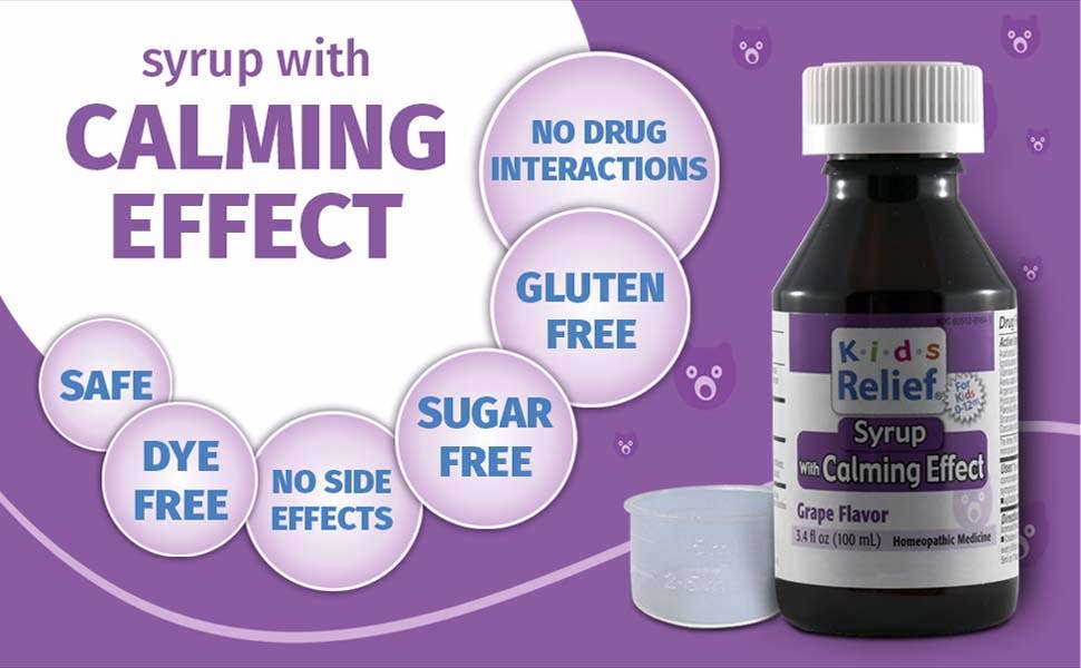 Kids Relief Calming Effect Syrup for Kids 0-12 Years, 3.4 oz