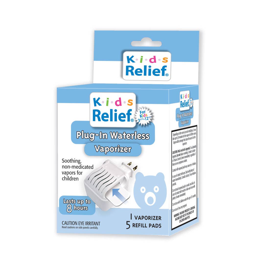 Kids Relief Plug-in Waterless Vaporizer + 5 Refill Pads